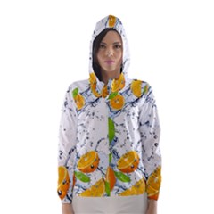 Fruits Water Vegetables Food Hooded Wind Breaker (women) by BangZart