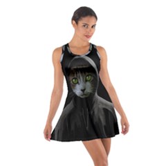 Gangsta Cat Cotton Racerback Dress by Valentinaart