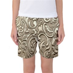 Golden European Pattern Women s Basketball Shorts by BangZart