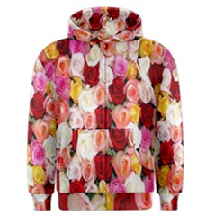 Rose Color Beautiful Flowers Men s Zipper Hoodie by BangZart