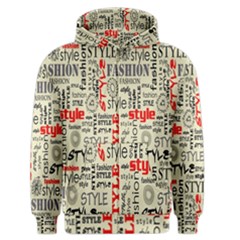 Backdrop Style With Texture And Typography Fashion Style Men s Zipper Hoodie by BangZart