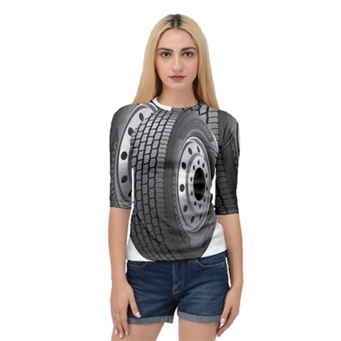 Tire Quarter Sleeve Tee by BangZart