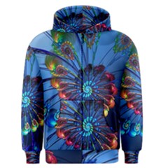 Top Peacock Feathers Men s Zipper Hoodie by BangZart