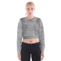 Embossed Rose Pattern Cropped Sweatshirt View1