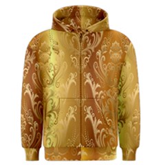 Golden Pattern Vintage Gradient Vector Men s Zipper Hoodie by BangZart