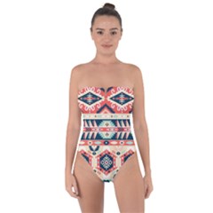 Aztec Pattern Tie Back One Piece Swimsuit by BangZart