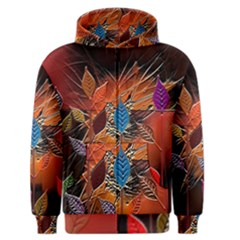 Colorful Leaves Men s Zipper Hoodie by BangZart