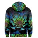 Fractal Flowers Abstract Petals Glitter Lights Art 3d Men s Zipper Hoodie View2