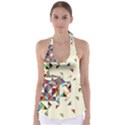 Retro Pattern Of Geometric Shapes Babydoll Tankini Top View1