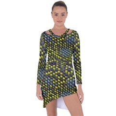 Lizard Animal Skin Asymmetric Cut-out Shift Dress by BangZart