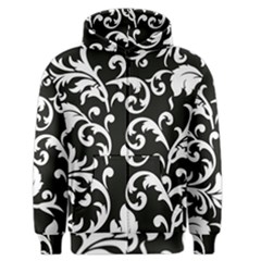 Vector Classicaltr Aditional Black And White Floral Patterns Men s Zipper Hoodie by BangZart