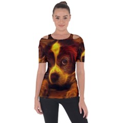 Cute 3d Dog Short Sleeve Top by BangZart