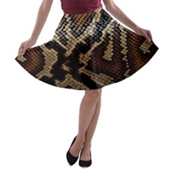 Snake Skin Olay A-line Skater Skirt by BangZart