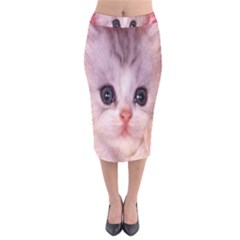 Cat  Animal  Kitten  Pet Velvet Midi Pencil Skirt by BangZart