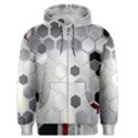 Honeycomb Pattern Men s Zipper Hoodie View1