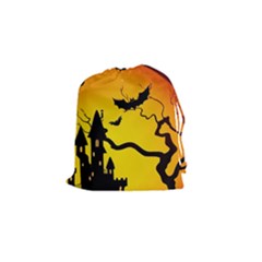 Halloween Night Terrors Drawstring Pouches (small)  by BangZart