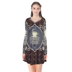 Coffee House Flare Dress by BangZart