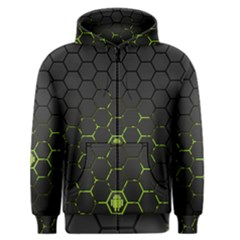 Green Android Honeycomb Gree Men s Zipper Hoodie by BangZart