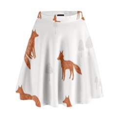 Fox Animal Wild Pattern High Waist Skirt by BangZart