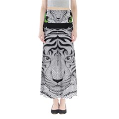 Tiger Head Full Length Maxi Skirt by BangZart