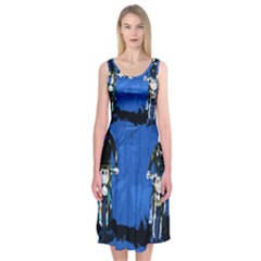 Motorsport  Midi Sleeveless Dress by Valentinaart