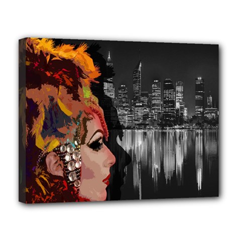 Transvestite Canvas 14  X 11  by Valentinaart