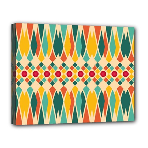 Festive Pattern Canvas 14  X 11  by linceazul