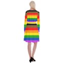 Philadelphia pride flag Long Sleeve Velvet Front Wrap Dress View2