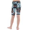 Distressed Pattern Kids  Mid Length Swim Shorts View2