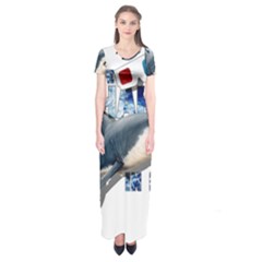 The Shark Movie Short Sleeve Maxi Dress by Valentinaart