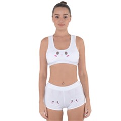 Rabbit Cute Animal White Racerback Boyleg Bikini Set by Nexatart