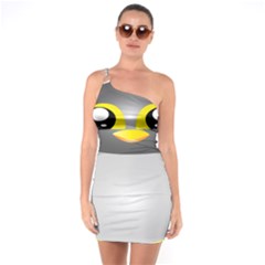 Cute Penguin Animal One Soulder Bodycon Dress by Nexatart