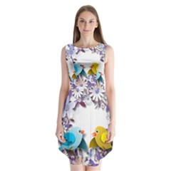 Flowers Floral Flowery Spring Sleeveless Chiffon Dress   by Nexatart