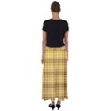 Plaid Yellow Fabric Texture Pattern Flared Maxi Skirt View2