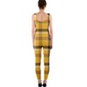 Yellow Fabric Plaided Texture Pattern OnePiece Catsuit View2