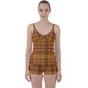 Plaid Pattern Tie Front Two Piece Tankini View1