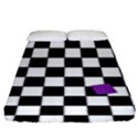 Dropout Purple Check Fitted Sheet (King Size) View1