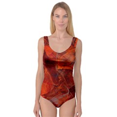 Swirly Love In Deep Red Princess Tank Leotard  by designworld65