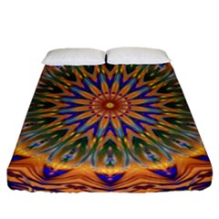 Powerful Mandala Fitted Sheet (queen Size) by designworld65