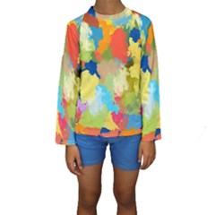 Summer Feeling Splash Kids  Long Sleeve Swimwear by designworld65