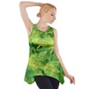 Green Springtime Leafs Side Drop Tank Tunic View1