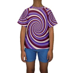 Woven Spiral Kids  Short Sleeve Swimwear by designworld65