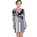 Black And White Endless Window Long Sleeve Nightdress View1