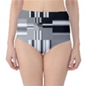 Black And White Endless Window High-Waist Bikini Bottoms View1