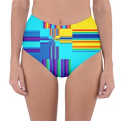 Colorful Endless Window Reversible High-waist Bikini Bottoms by designworld65