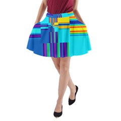 Colorful Endless Window A-line Pocket Skirt by designworld65