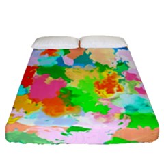 Colorful Summer Splash Fitted Sheet (queen Size) by designworld65