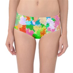 Colorful Summer Splash Mid-waist Bikini Bottoms by designworld65