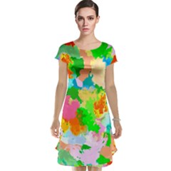 Colorful Summer Splash Cap Sleeve Nightdress by designworld65