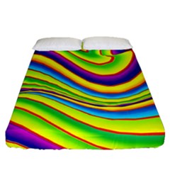 Summer Wave Colors Fitted Sheet (queen Size) by designworld65